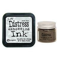 Ranger Ink - Tim Holtz - Distress Embossing Glaze and Clear Embossing Ink Pad - Walnut Stain