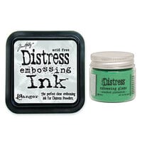 Ranger Ink - Tim Holtz - Distress Embossing Glaze and Clear Embossing Ink Pad - Cracked Pistachio