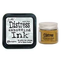 Ranger Ink - Tim Holtz - Distress Embossing Glaze and Clear Embossing Ink Pad - Fossilized Amber
