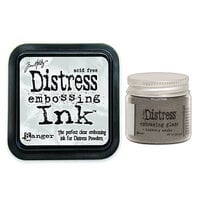 Ranger Ink - Tim Holtz - Distress Embossing Glaze and Clear Embossing Ink Pad - Hickory Smoke