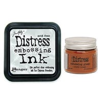 Ranger Ink - Tim Holtz - Distress Embossing Glaze and Clear Embossing Ink Pad - Rusty Hinge