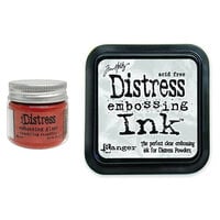 Ranger Ink - Tim Holtz - Distress Embossing Glaze and Clear Embossing Ink Pad - Crackling Campfire