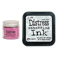 Ranger Ink - Tim Holtz - Distress Embossing Glaze and Clear Embossing Ink Pad - Kitsch Flamingo