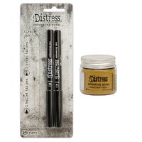 Ranger Ink - Tim Holtz - Distress Embossing Glaze and Embossing Pen Set - Fossilized Amber