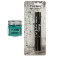 Ranger Ink - Tim Holtz - Distress Embossing Glaze and Embossing Pen Set - Salvaged Patina
