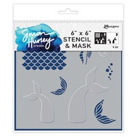 Ranger Ink - Simon Hurley - 6 x 6 Stencil and Mask - Mermaid Maker
