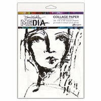 Ranger Ink - Dina Wakley Media - Collage Paper - 7.5 x 10 - Faces - 20 Pack