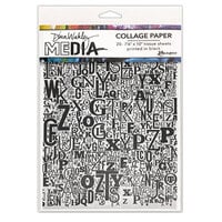 Ranger Ink - Dina Wakley Media - Collage Paper - 7.5 x 10 - Jumbled Letters - 20 Pack