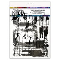 Ranger Ink - Dina Wakley Media - Transparencies - 8.5 x 10.75 - Frames And Figures - Set 02