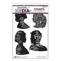 Ranger Ink - Dina Wakley Media - Cling Mounted Rubber Stamps - Text Profiles
