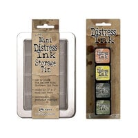 Ranger Ink - Tim Holtz - Mini Distress Ink Storage Tin with Mini Distress Ink Pad Set - Ten