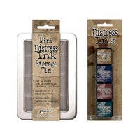 Ranger Ink - Tim Holtz - Mini Distress Ink Storage Tin with Mini Distress Ink Pad Set - Twelve
