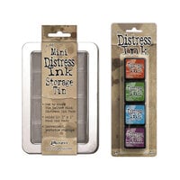 Ranger Ink - Tim Holtz - Mini Distress Ink Storage Tin with Mini Distress Ink Pad Set - Two