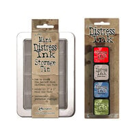 Ranger Ink - Tim Holtz - Mini Distress Ink Storage Tin with Mini Distress Ink Pad Set - Five
