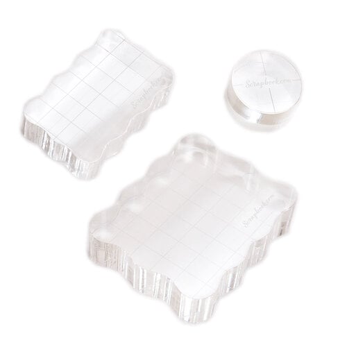  Perfect Clear Acrylic Stamp Block Bundle - Small Variety -  3 Pack