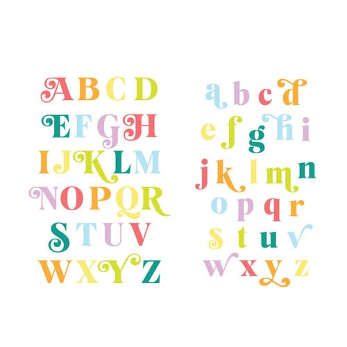  Decorative Die Set - Festive Alphabet - Upper and Lower
