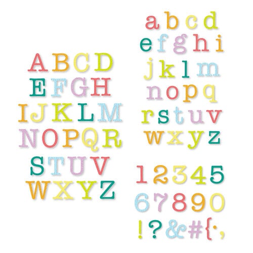 Decorative Die Set - Alphabet and Number Bundle - Typewriter