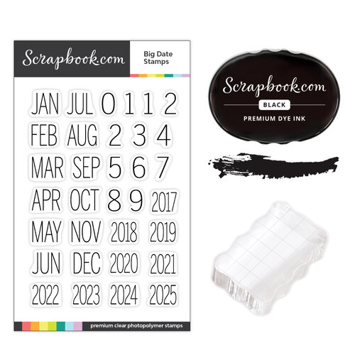 Clear Photopolymer Stamp Set - Big Date Stamp Bundle 