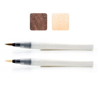Scrapbook.com - Glitter Brush Marker Set - Neutrals - 2 Pack