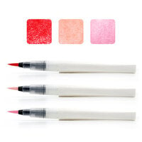 Scrapbook.com - Glitter Brush Marker Set - Pinks - 3 Pack