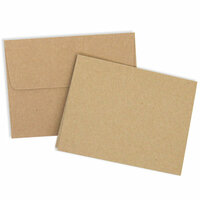 Card and Envelope Set - A2 Kraft - 25 Pack
