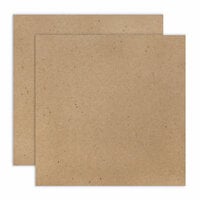 Scrapbook.com - 12 x 12 Chipboard - Standard - 20pt - Natural - 2 Sheets
