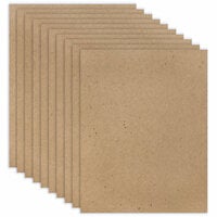 Scrapbook.com - 8.5 x 11 Chipboard - Standard - 20pt - Natural - Ten Sheets