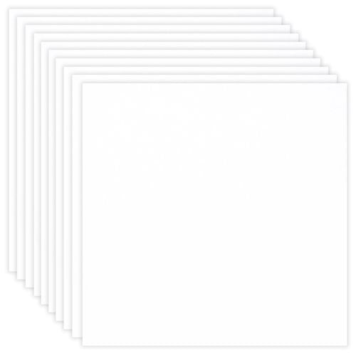  12 x 12 Chipboard - 1X Heavy - 50pt - White 2 Side - Ten  Sheets