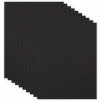 Scrapbook.com - 8.5 x 11 Chipboard - 1X Heavy - 50pt - Black - Ten Sheets