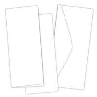Scrapbook.com - Card and Envelope Set with Flat Panels - Slimline Neenah Solar White - 10 Pack