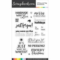 Scrapbook.com - Clear Photopolymer Stamp Set - Gifting and Tag Sentiments