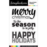 Scrapbook.com - Clear Photopolymer Stamp Set - Big and Bold Holidays