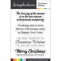 Scrapbook.com - Clear Photopolymer Stamp Set - Christmas Wishes