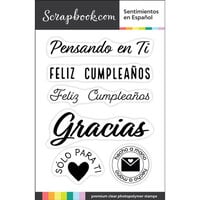 Scrapbook.com - Clear Photopolymer Stamp Set - Sentimientos en Espanol