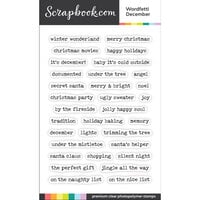 Scrapbook.com - Clear Photopolymer Stamp Set - Wordfetti December
