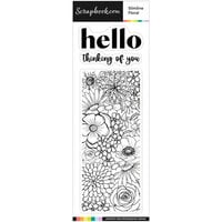 Scrapbook.com - Clear Photopolymer Stamp Set - Slimline Floral