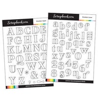 Scrapbook.com - Clear Photopolymer Stamp Set - Brooklyn Alpha Stamps - Upper and Lower