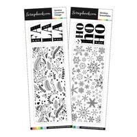 Scrapbook.com - Clear Photopolymer Stamp Set - Slimline Christmas Bundle