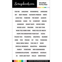 Scrapbook.com - Clear Photopolymer Stamp Set - Wordfetti Sunny Days