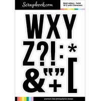 Scrapbook.com - Clear Photopolymer Stamp Set - Bold Letters - Large - Solid W-Z with Characters