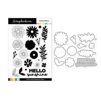 Scrapbook.com - Photopolymer Stamp Set and Coordinating Die - Sunshine Blooms