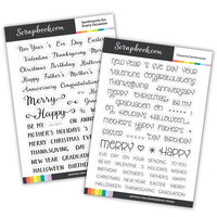 Scrapbook.com - Clear Photopolymer Stamp Set - Everyday Occasions Bundle