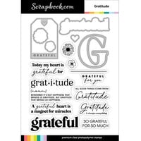 Scrapbook.com - Decorative Die and Photopolymer Stamp Set - Gratitude