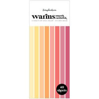 Scrapbook.com - Warms - Smooth Cardstock Paper Pad - Slimline - 3.5 x 8.5 - 40 Sheets