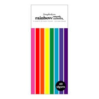 Scrapbook.com - Rainbow - Smooth Cardstock Paper Pad - Slimline - 3.5 x 8.5 - 40 Sheets