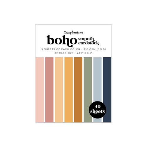  Boho - Smooth Cardstock Paper Pad - A2 - 4.25 x 5.5 - 40 Sheets