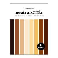 Scrapbook.com - Neutrals - Smooth Cardstock Paper Pad - 6x8 - 40 Sheets
