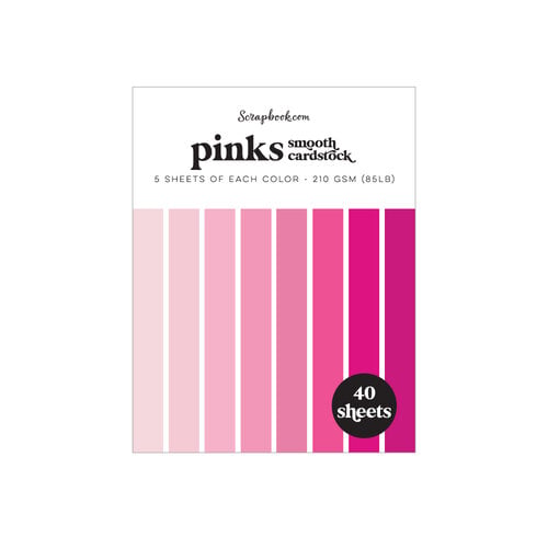 Pinks - Smooth Cardstock Paper Pad - Double Sided - A2 - 4.25 x 5.5 - 40  Sheets 