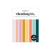 Scrapbook.com - Vacation - Smooth Cardstock Paper Pad - Double Sided - A2 - 4.25 x 5.5 - 40 Sheets