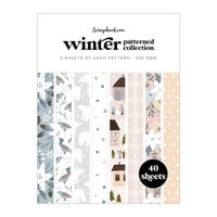 Scrapbook.com - Winter - Patterned Cardstock Paper Pad - Double Sided - 6x8 - 40 Sheets